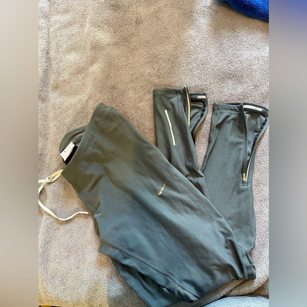 Nike running pants reflective mesh vents large